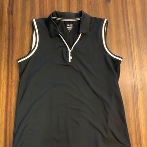 Izod black sleeveless polo